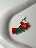 Oman map metal sticker