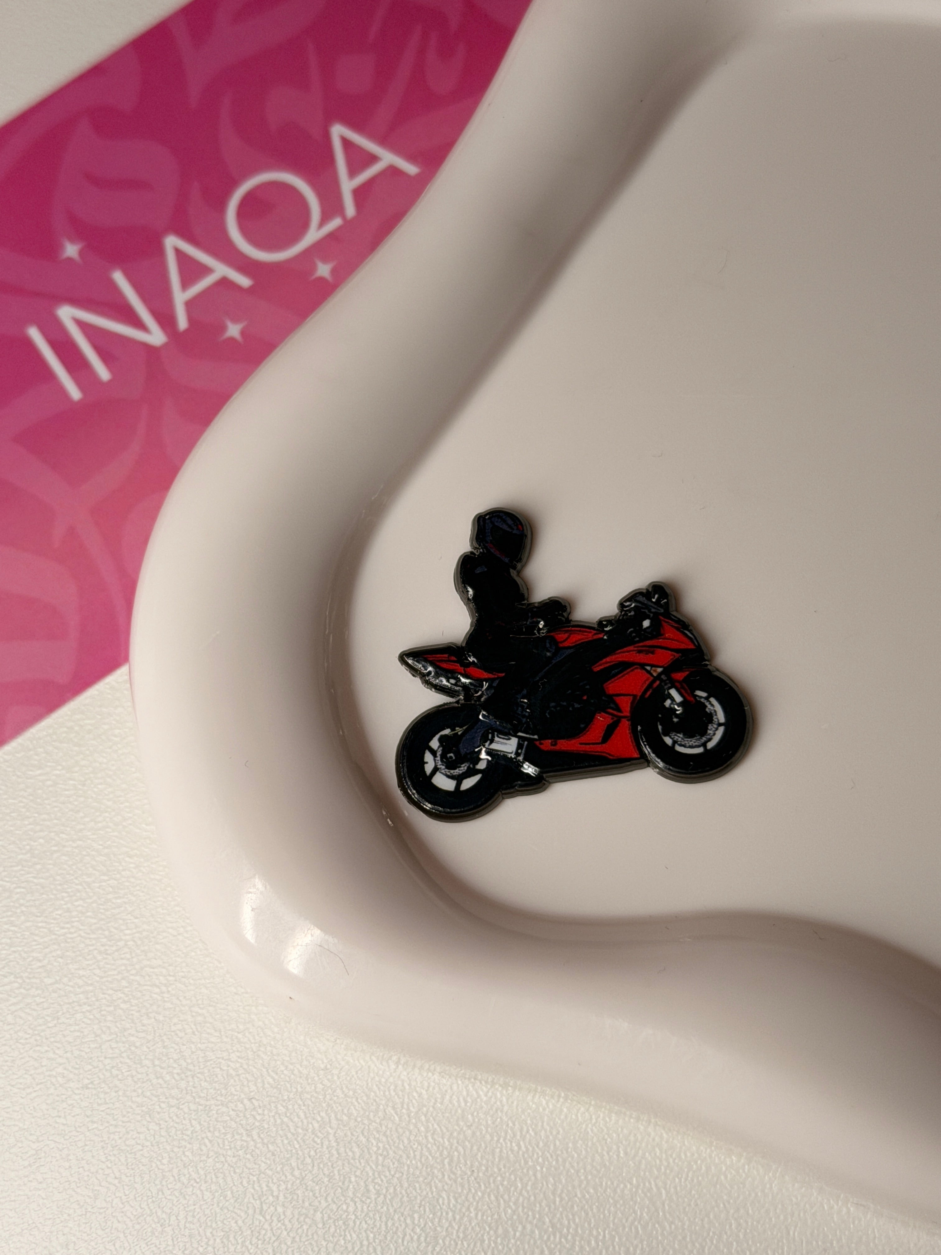 Motorbiker Metal Sticker ￼