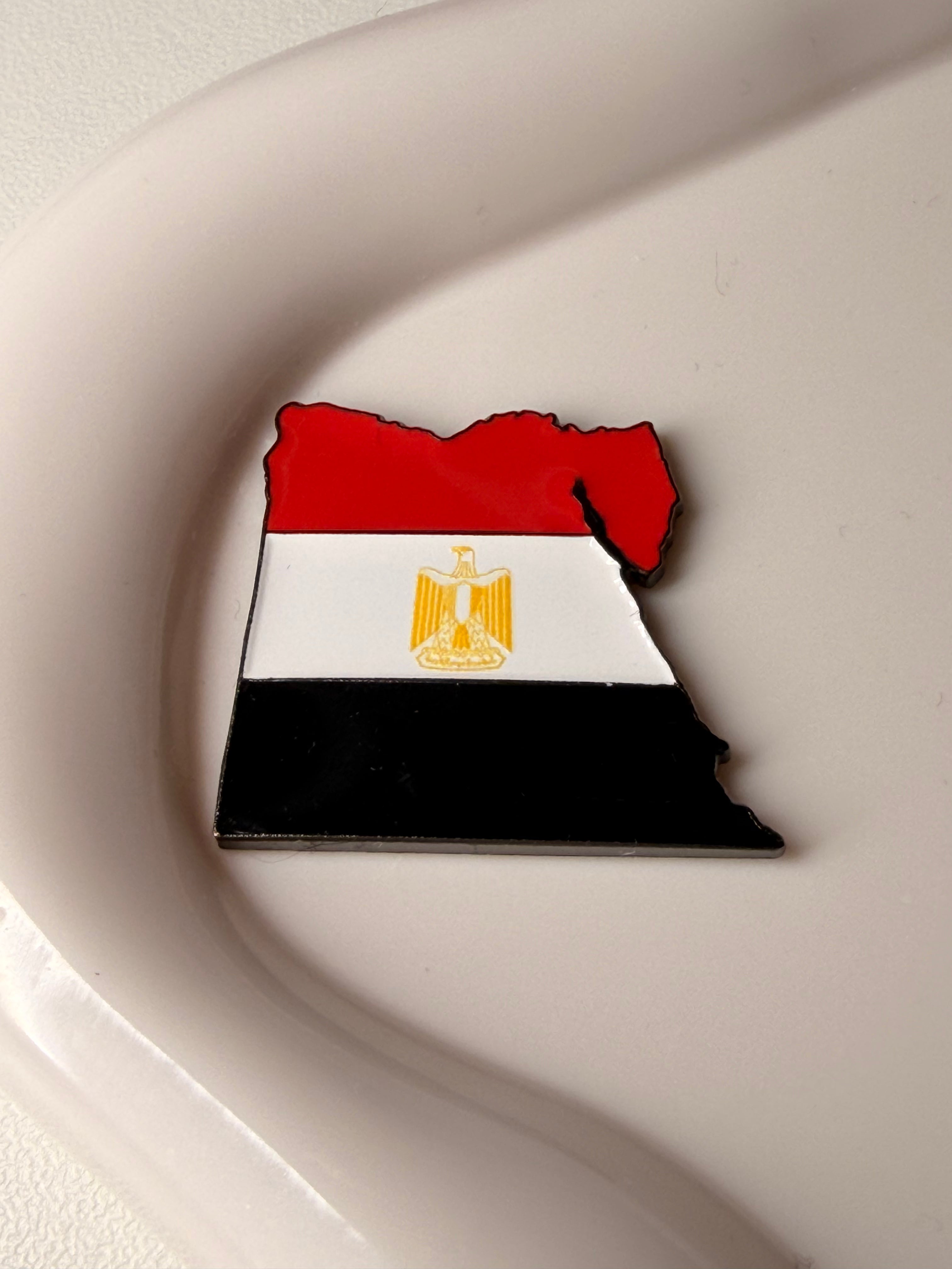 Egypt map metal sticker