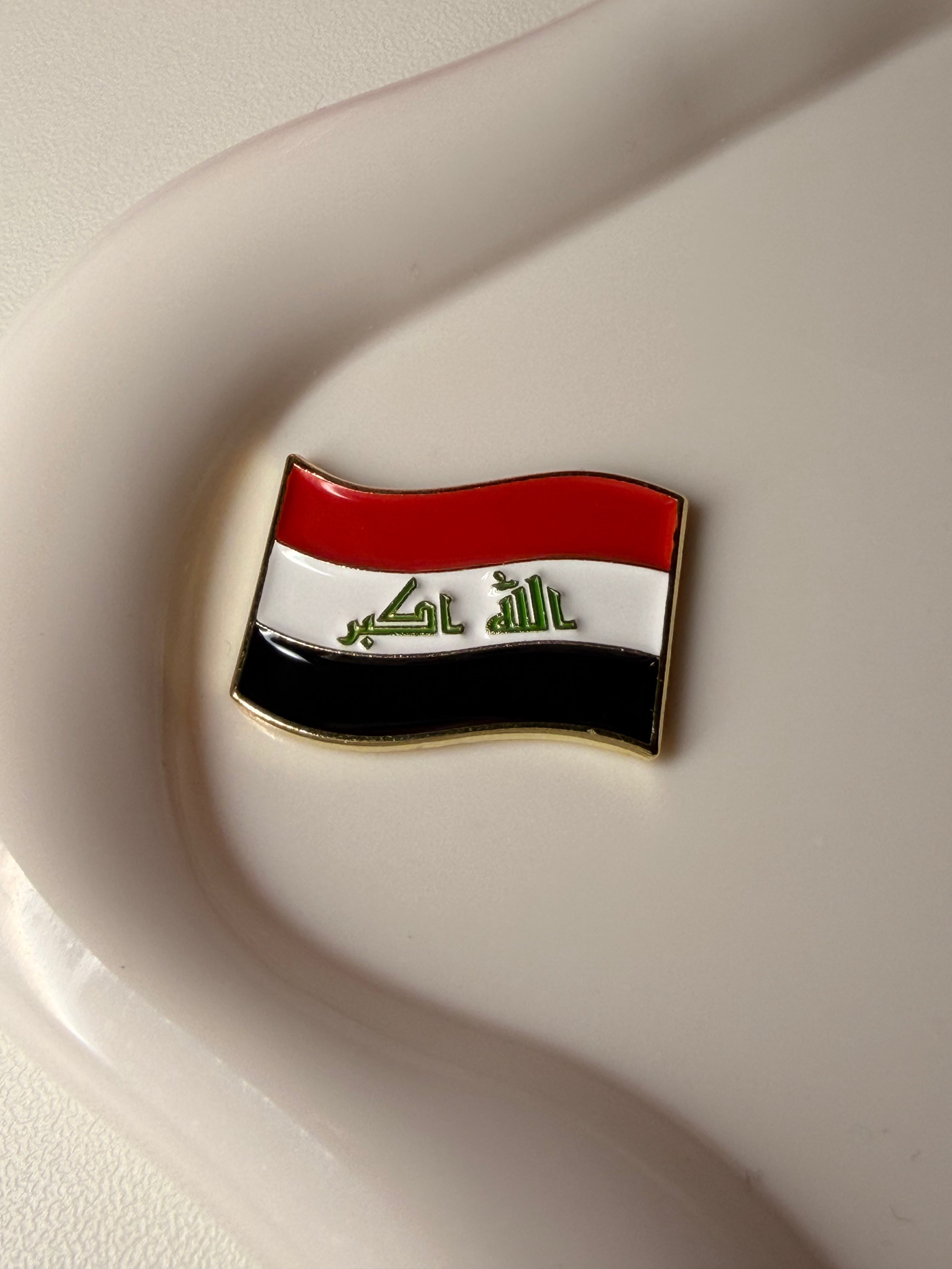 Iraq flag metal sticker