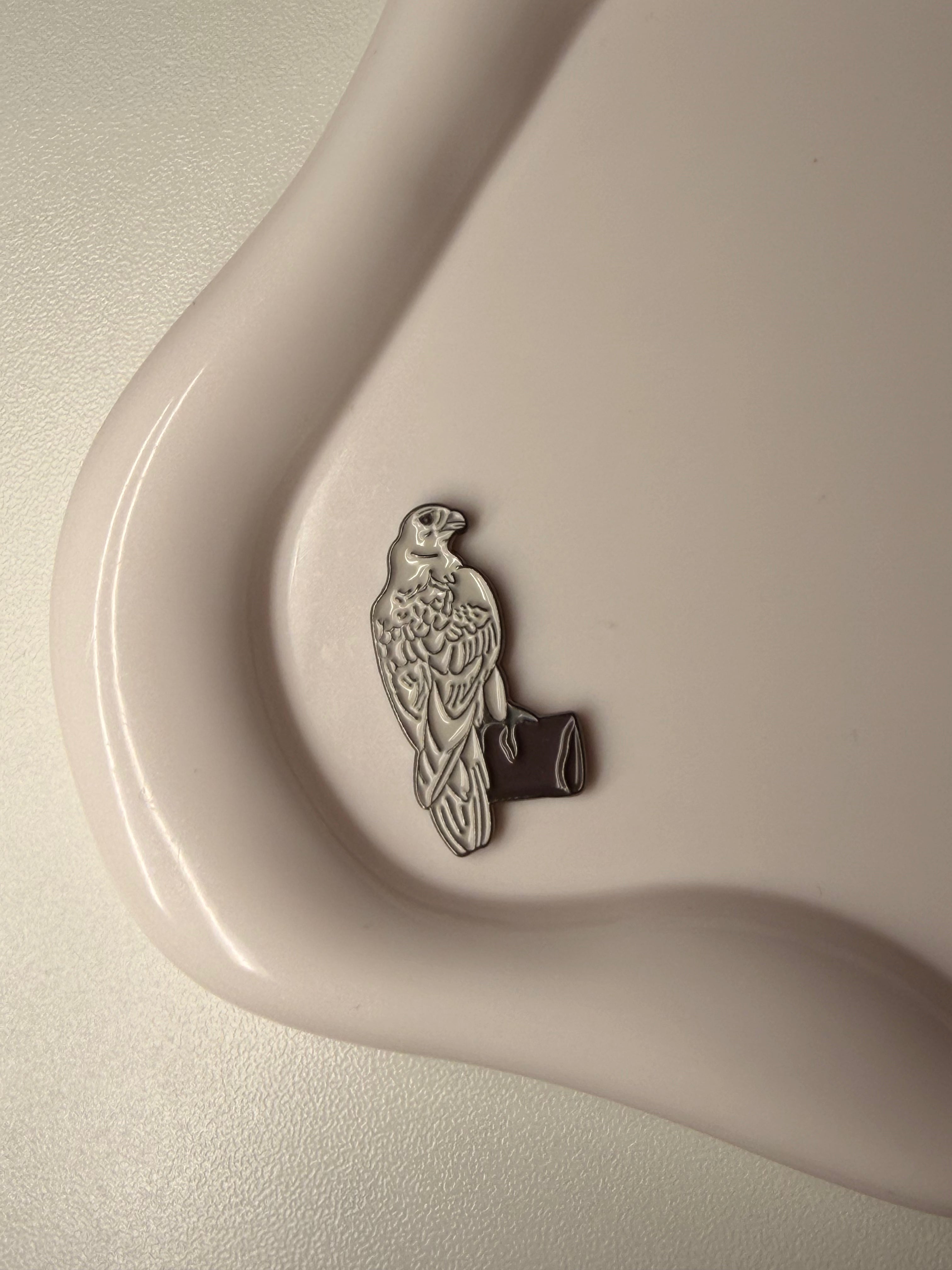 White Falcon metal sticker