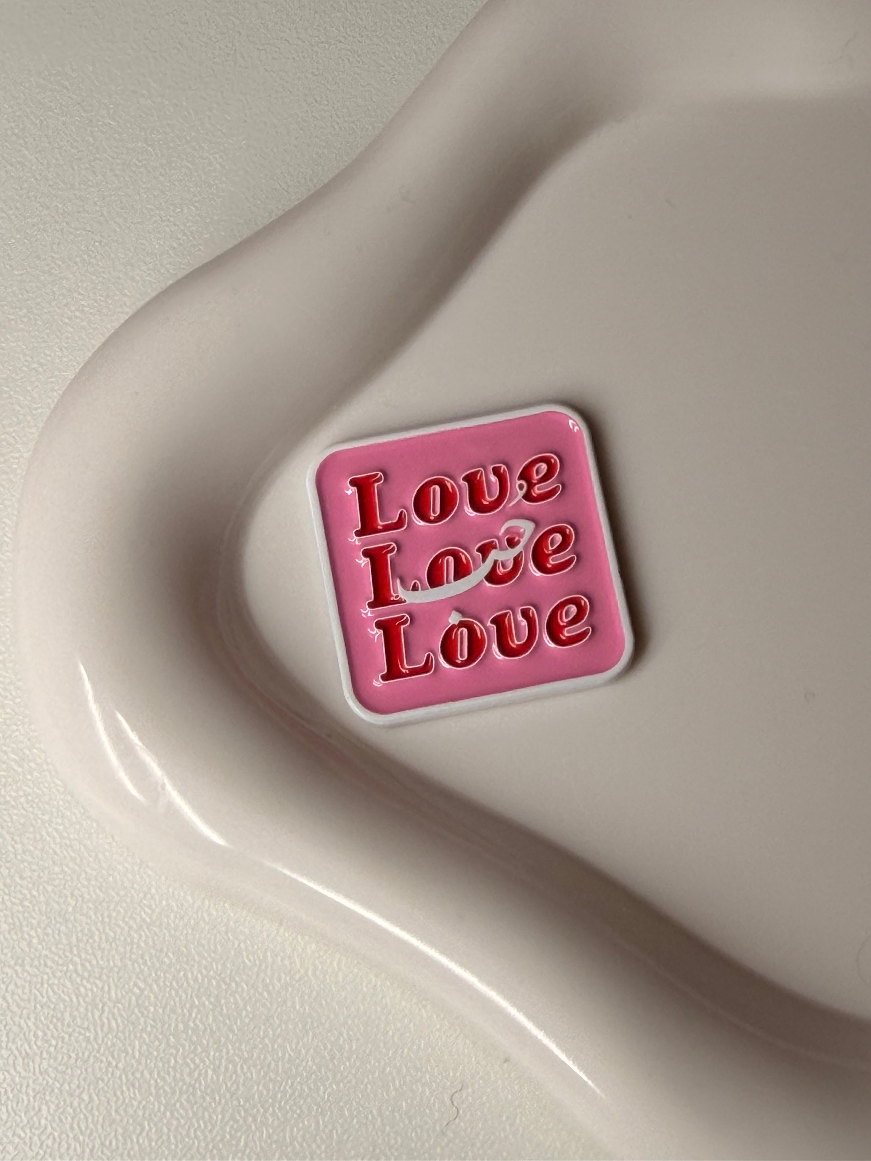 “Love” Metal Sticker