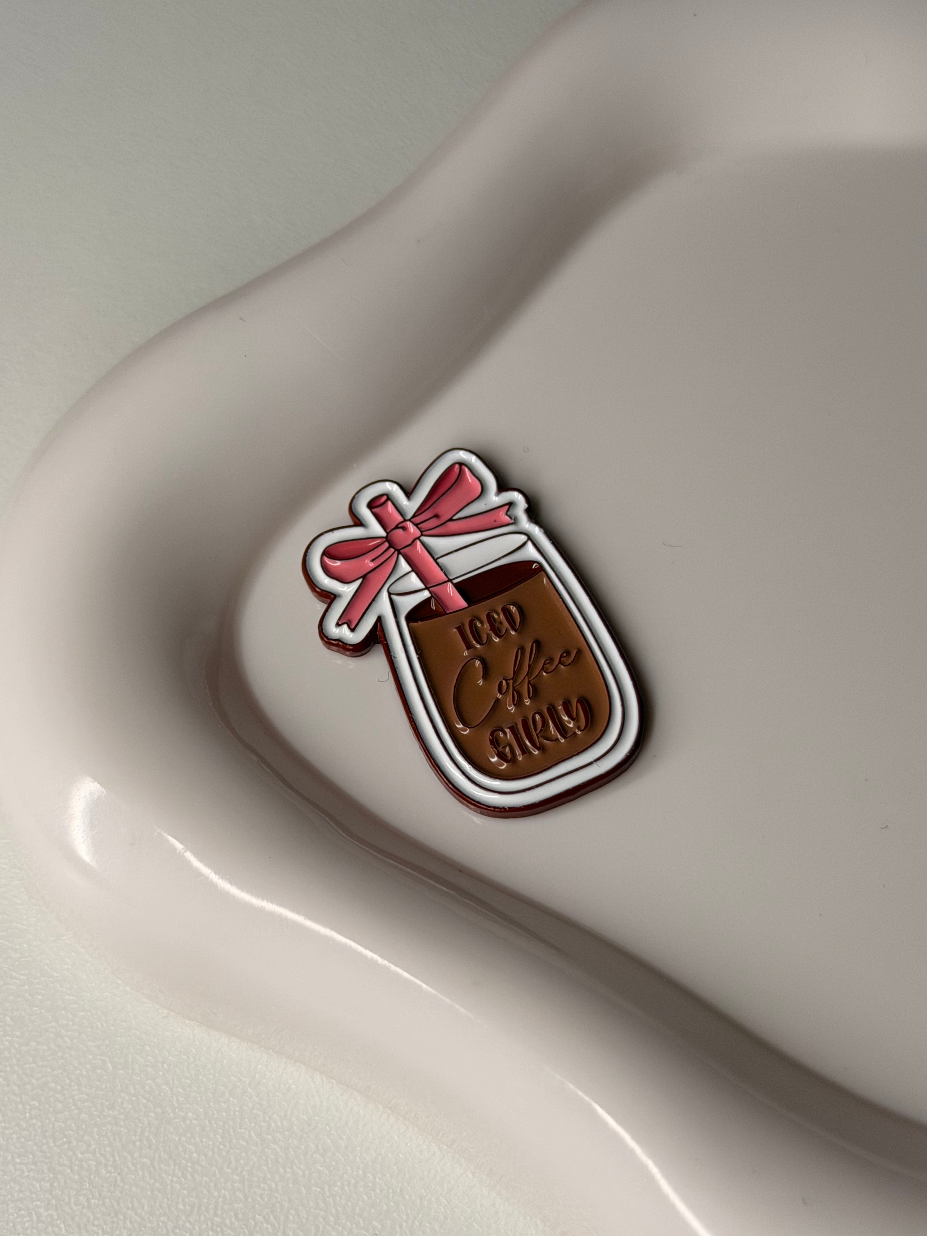 Iced coffee girly Metal Sticker