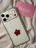Red Hibiscus Metal Sticker